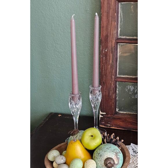 Vintage Gorham 1831 Crystalites Candlestick Holders Star Blossom Design Set/2 - Picture 7 of 8